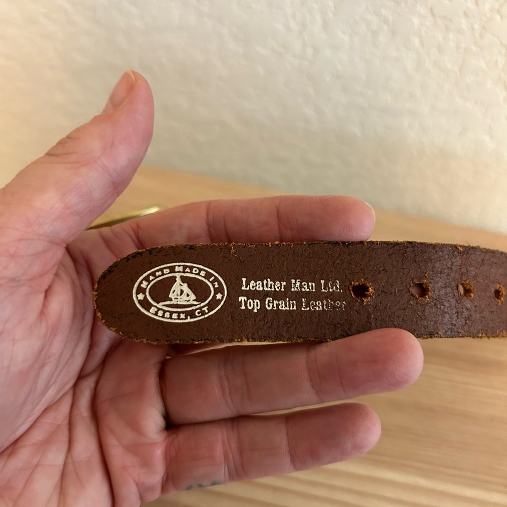 Vintage Leather Man Limited Nautical Belt Size 32 - Picture 4 of 5